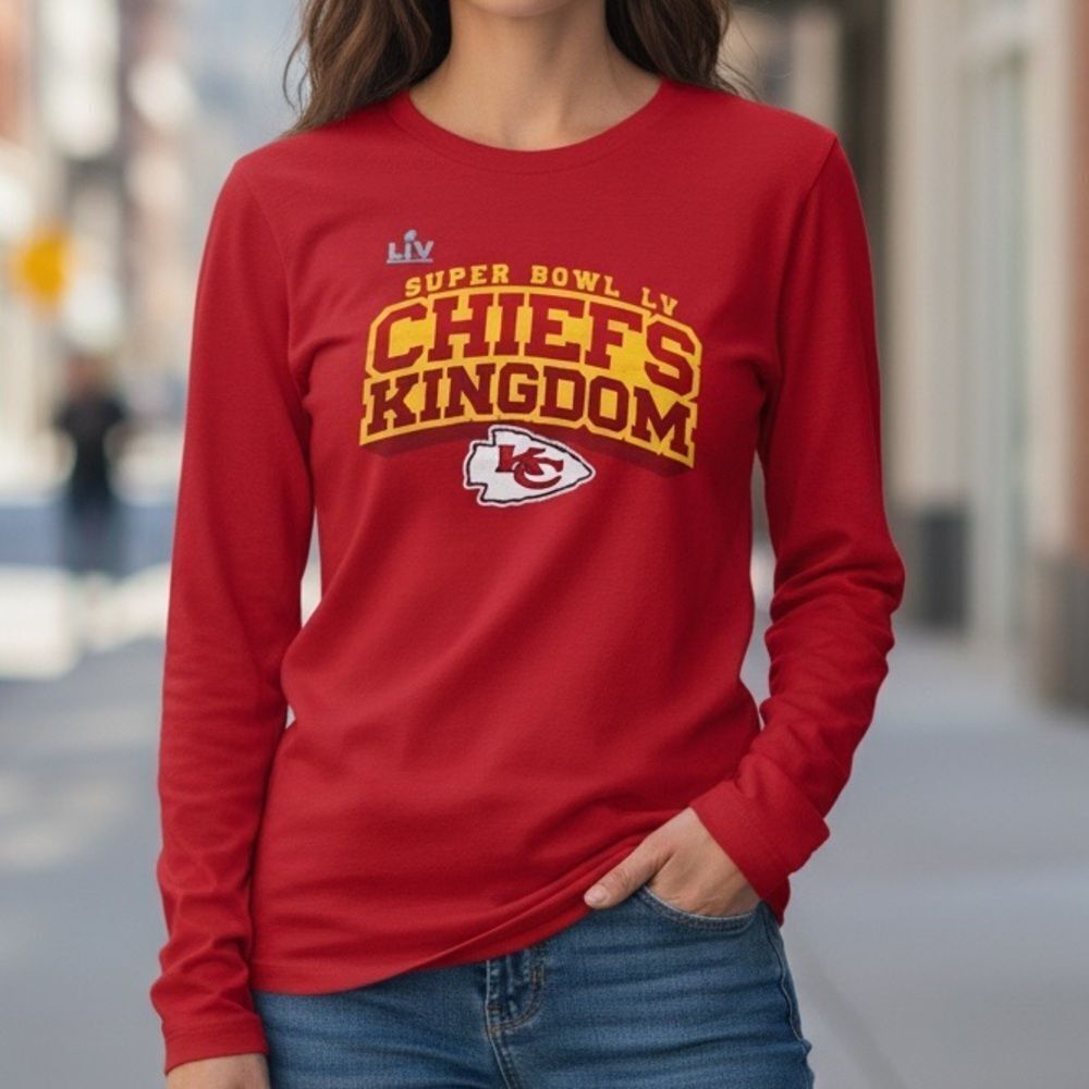 Fanatics Kansas City Chiefs Long Sleeve Tee Shirt Sz Med